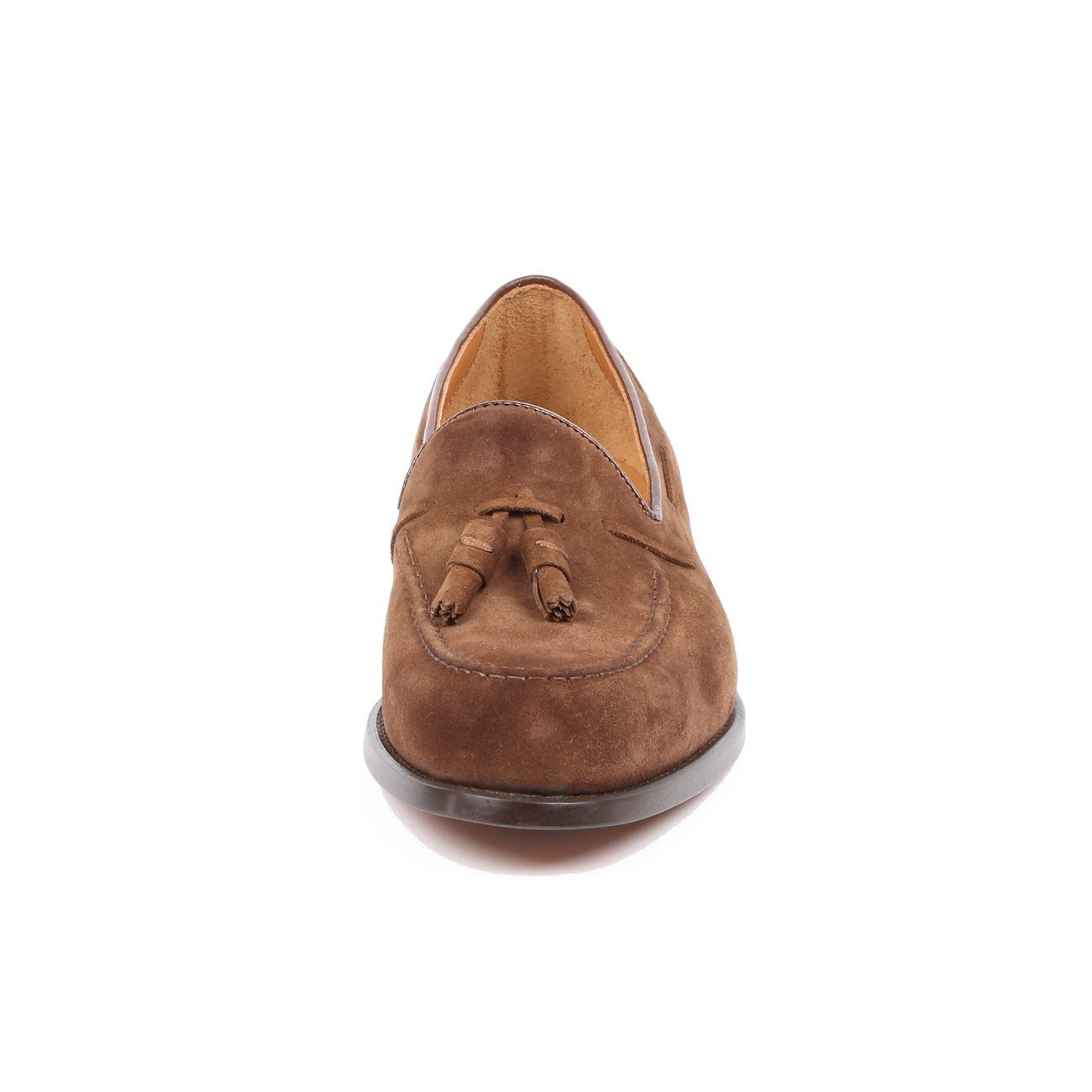 DOUCAL'S SUEDE LOAFER WITH TASSELS Man Tobacco Malt | Mascheroni Moda