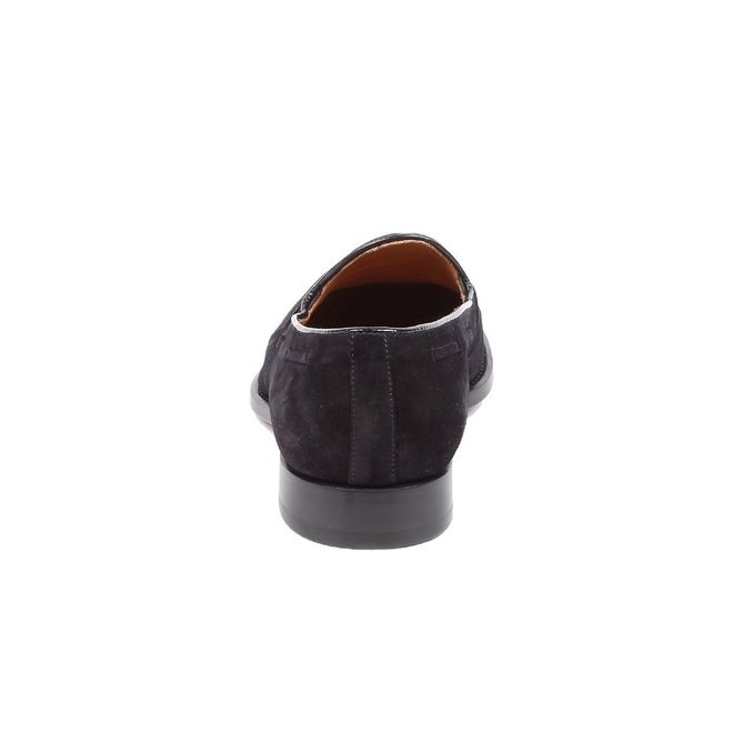 SUEDE LOAFERS WITH TASSELS Man Blue black