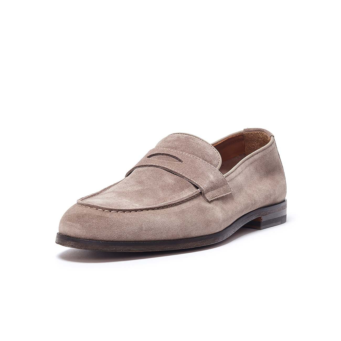 DOUCAL'S SUEDE PENNY LOAFER Man Taupe | Mascheroni Store