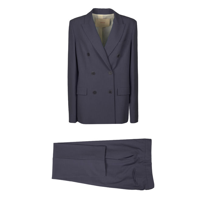 SUIT DOUBLE BREASTED Woman Lapis