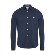 SUPER SKINNY SHIRT WITH SMALL LOGO EMBROIDERY Man Twilight Navy SUPER SKINNY SHIRT WITH SMALL LOGO EMBROIDERY Man Twilight Navy