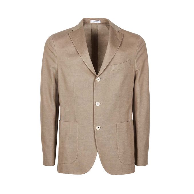 SUPERLIGHT COTTON JERSEY JACKET Man Camel