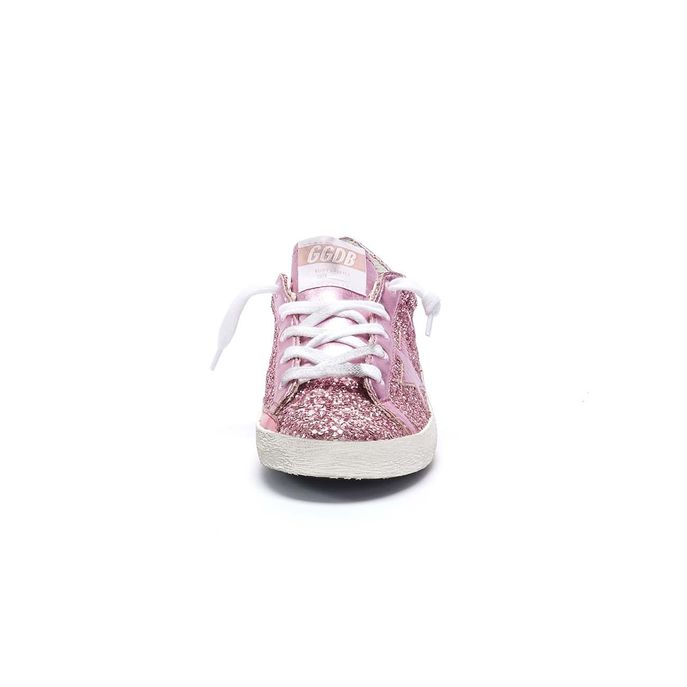 pink glitter superstar sneakers