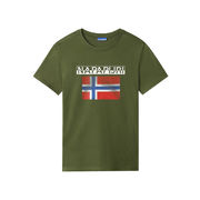 SURF FLAG T-SHIRT CHEST LOGO Man Green Cypress SURF FLAG T-SHIRT CHEST LOGO Man Green Cypress