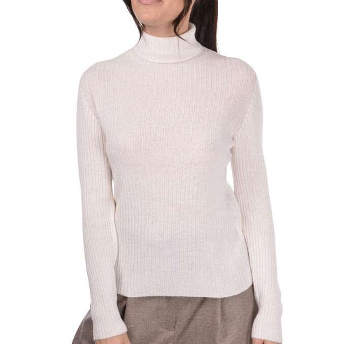 SWEATER IN CASHMERE Woman Cream