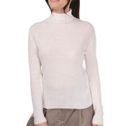 SWEATER IN CASHMERE Woman Cream SWEATER IN CASHMERE Woman Cream