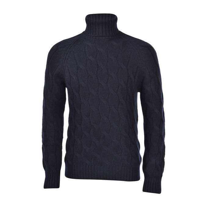 SWEATER IN WOOL Man Blu Navy
