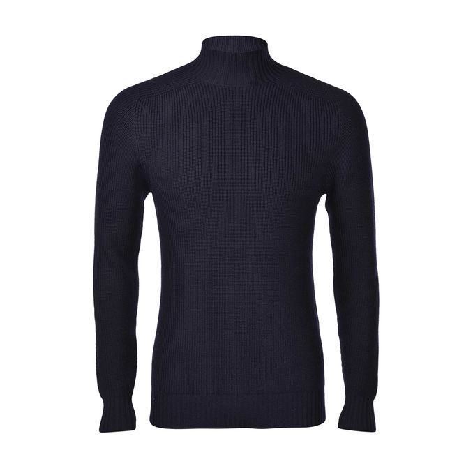 SWEATER IN WOOL Man Blu Navy