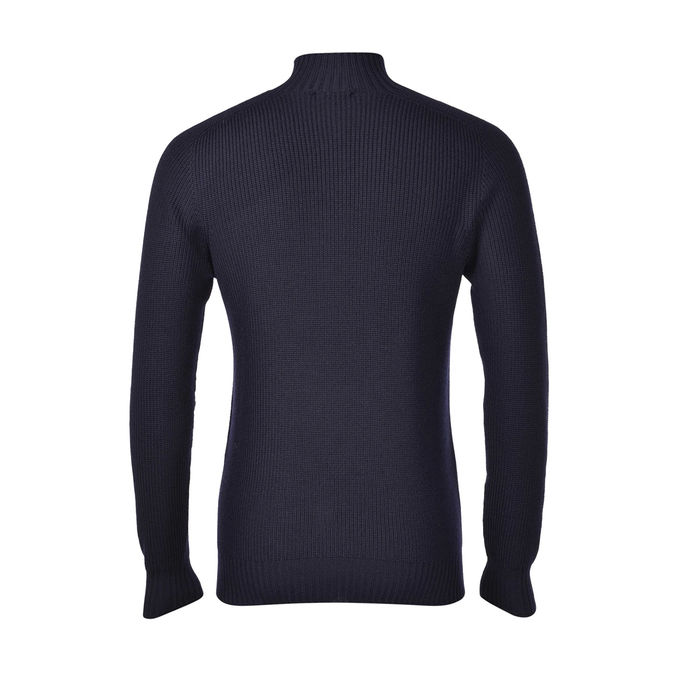 SWEATER IN WOOL Man Blu Navy
