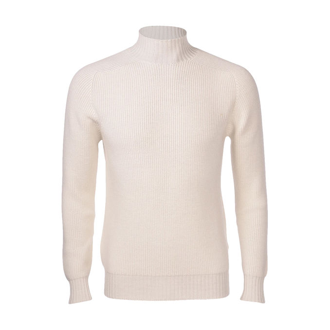 SWEATER IN WOOL Man Cream