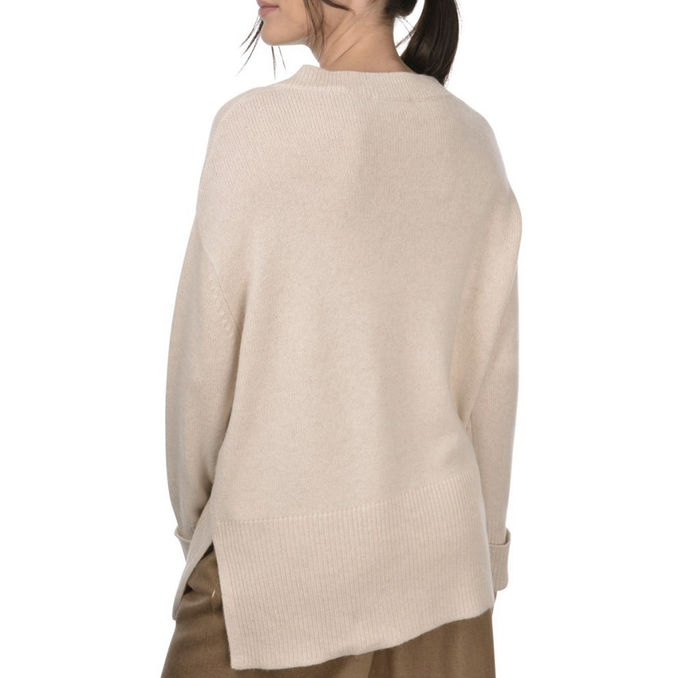 SWEATER MIXED WOOL Woman Beige