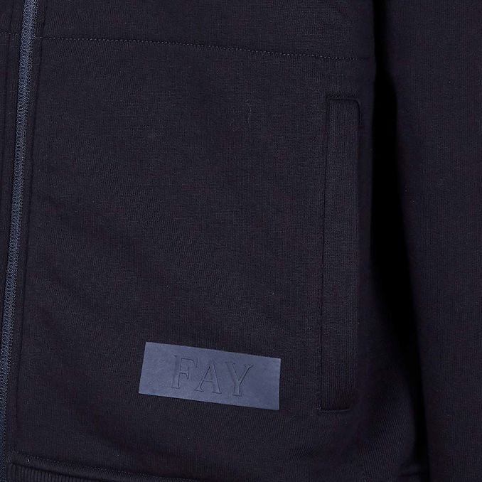 SWEATER WITH NYLON POCKET Man Blue