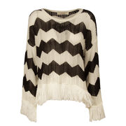 SWEATER ZIG ZAG Woman Cream SWEATER ZIG ZAG Woman Cream