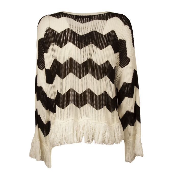 SWEATER ZIG ZAG Woman Cream