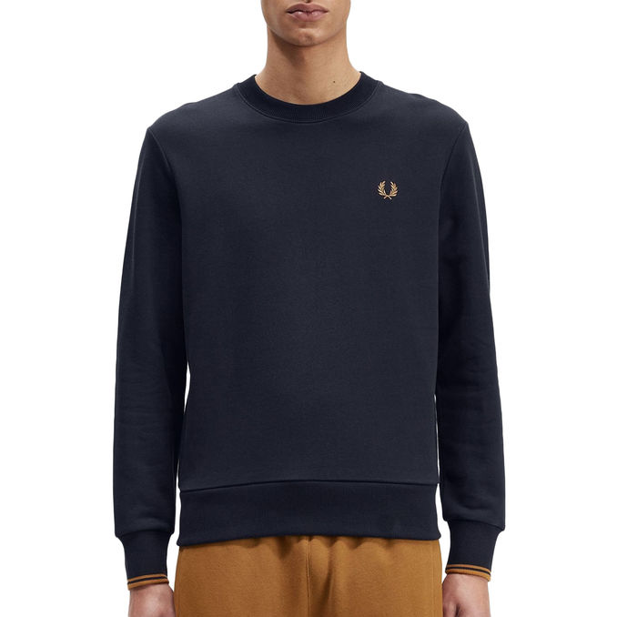 SWEATSHIRT CREW NECK Man Navy Caramel