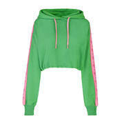 SWEATSHIRT CROPPED LOGOMANIA Woman Vibrant Green SWEATSHIRT CROPPED LOGOMANIA Woman Vibrant Green