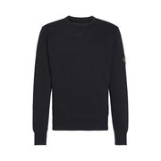 SWEATSHIRT IN ORGANIC COTTON WITH LABEL Man Black SWEATSHIRT IN ORGANIC COTTON WITH LABEL Man Black