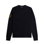 FRED PERRY LAUREL WREATH SWEATSHIRT WITH EMBOSSED LOGO Man