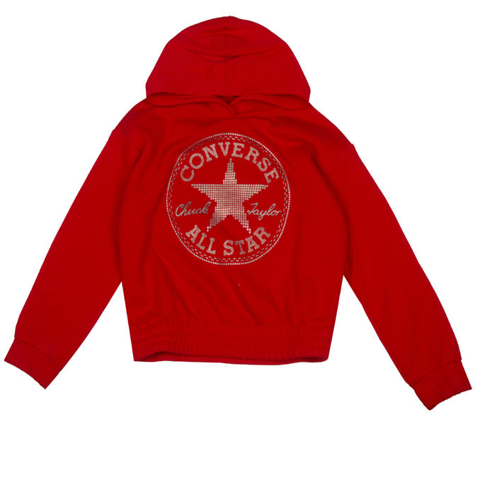 SWEATSHIRT LOGO GLITTER Girl University Red