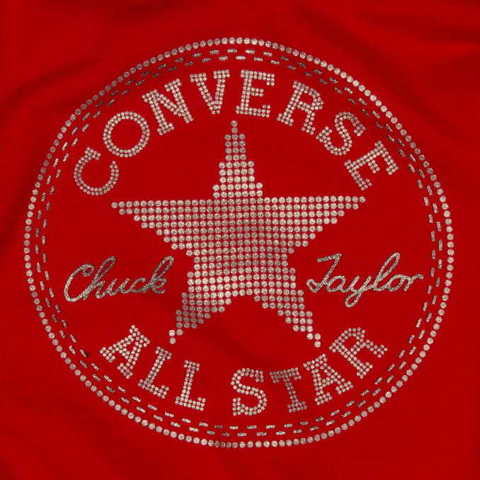 SWEATSHIRT LOGO GLITTER Girl University Red