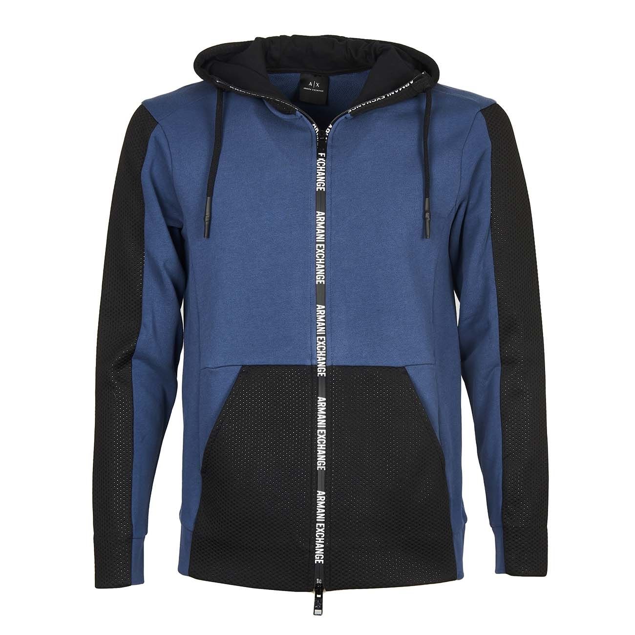 ARMANI EXCHANGE SWEATSHIRT Man Blue black | Mascheroni Sportswear