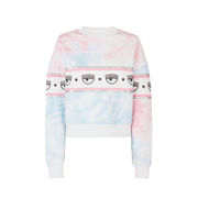 SWEATSHIRT MAXI LOGOMANIA TIE DYE Woman White SWEATSHIRT MAXI LOGOMANIA TIE DYE Woman White
