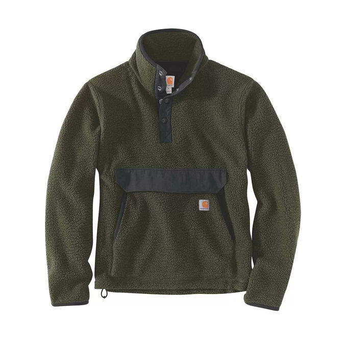 SWEATSHIRT RELAXED FIT FLEECE Man Basil Heather