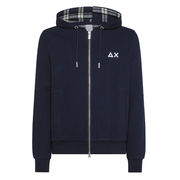 SWEATSHIRT WITH CONTRAST ZIP Man Blue Bavy  SWEATSHIRT WITH CONTRAST ZIP Man Blue Bavy