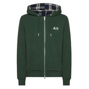 SWEATSHIRT WITH CONTRAST ZIP Man Green