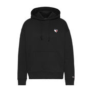 SWEATSHIRT WITH HOOD AND HEART FLAG Woman Black SWEATSHIRT WITH HOOD AND HEART FLAG Woman Black