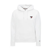 SWEATSHIRT WITH HOOD AND HEART FLAG Woman White SWEATSHIRT WITH HOOD AND HEART FLAG Woman White