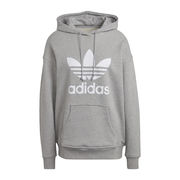 SWEATSHIRT WITH HOOD AND POCKET AND TREFOIL LOGO Woman Grey SWEATSHIRT WITH HOOD AND POCKET AND TREFOIL LOGO Woman Grey