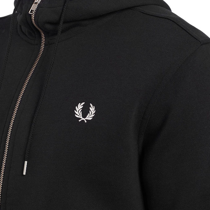 SWEATSHIRT WITH HOOD AND ZIP Man Black