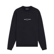 SWEATSHIRT WITH LOGO EMBROIDERY Man Black SWEATSHIRT WITH LOGO EMBROIDERY Man Black