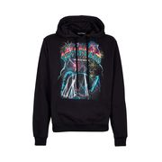 SWEATSHIRT WITH MAXI PRINT AND HOOD Man Black SWEATSHIRT WITH MAXI PRINT AND HOOD Man Black