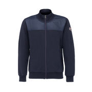 SWEATSHIRT WITH NYLON INSERTS AND LOGO PATCH Man Blu Navy SWEATSHIRT WITH NYLON INSERTS AND LOGO PATCH Man Blu Navy