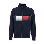 SWEATSHIRT WITH ZIP AND FLAG LOGO Man Desert Sky SWEATSHIRT WITH ZIP AND FLAG LOGO Man Desert Sky