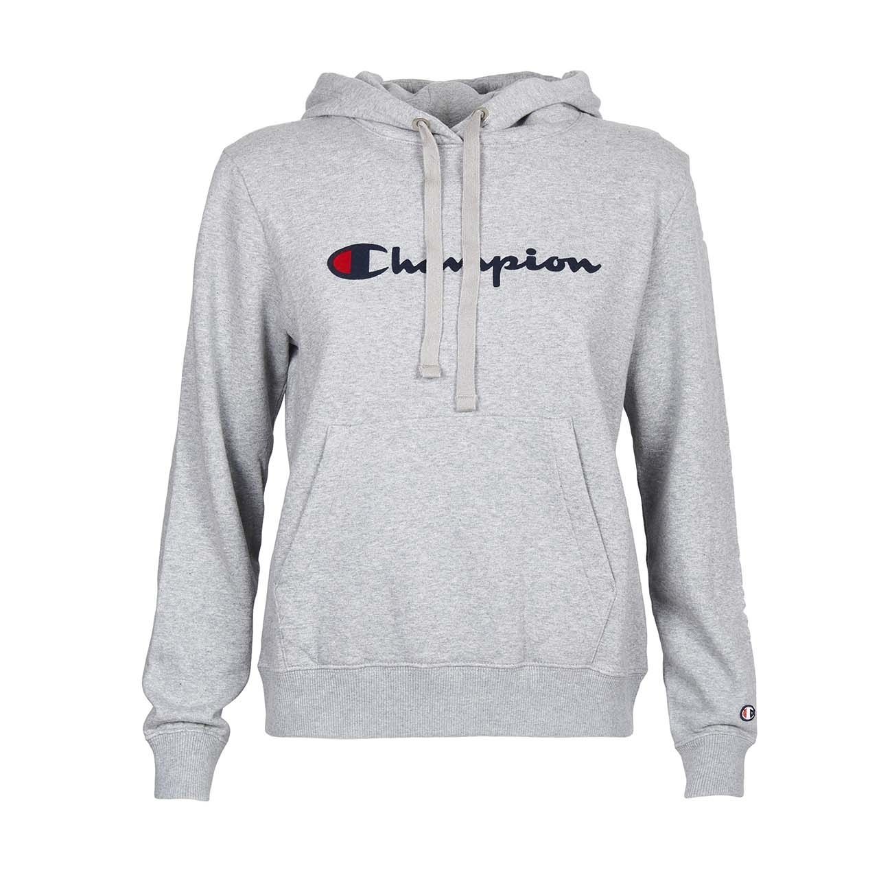 grey and blue champion hoodie