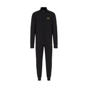SWEATSUIT IN GAUZED COTTON RUBBERIZED LOGO Man Black SWEATSUIT IN GAUZED COTTON RUBBERIZED LOGO Man Black