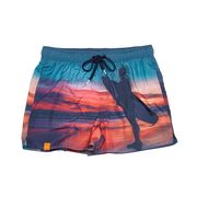 SWIM PANT BEACH PHOTO PRINT Man Light teal SWIM PANT BEACH PHOTO PRINT Man Light teal