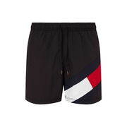 SWIM TRUNKS WITH DIAGONAL FLAG Man Black SWIM TRUNKS WITH DIAGONAL FLAG Man Black