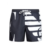 SWIM TRUNKS WITH LOGO PATTERN Man EA Black SWIM TRUNKS WITH LOGO PATTERN Man EA Black