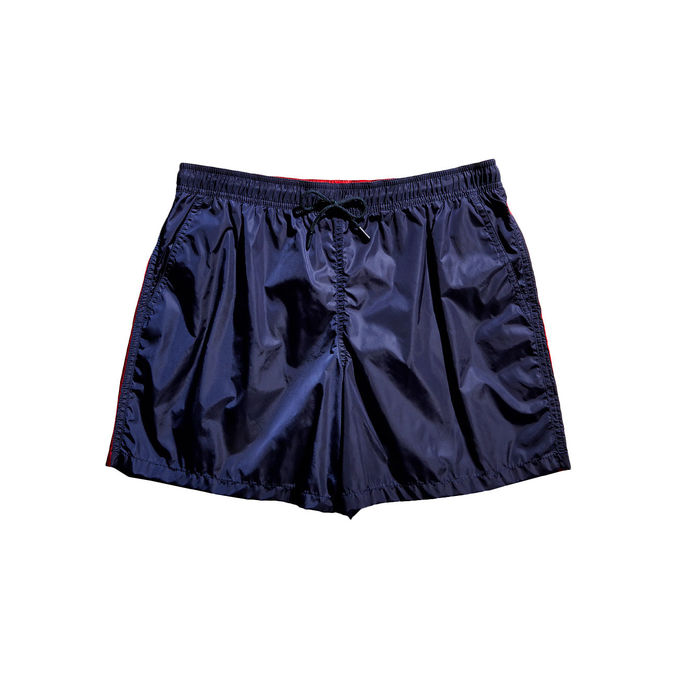 SWIMSUIT BANDE LATERALI Man Bluette