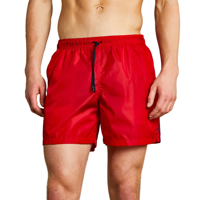 SWIMSUIT BANDE LATERALI Man Dark Ruby