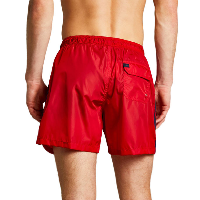 SWIMSUIT BANDE LATERALI Man Dark Ruby