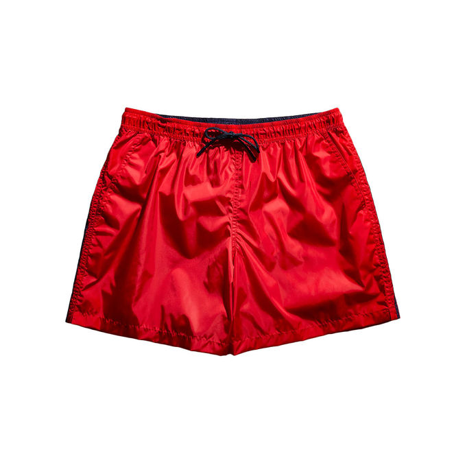 SWIMSUIT BANDE LATERALI Man Dark Ruby