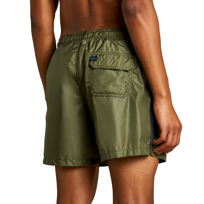 SWIMSUIT BANDE LATERALI Man MILITARY GREEN BLUE