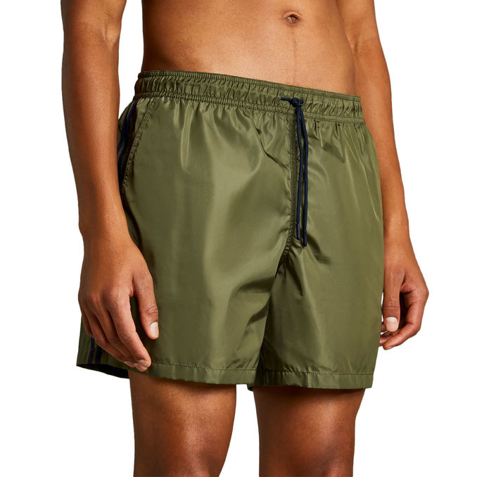 SWIMSUIT BANDE LATERALI Man MILITARY GREEN BLUE