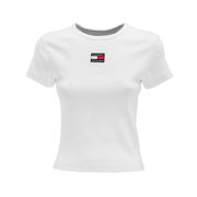T-SHIRT BABY CROP RIN CENTER BADGE Woman White T-SHIRT BABY CROP RIN CENTER BADGE Woman White