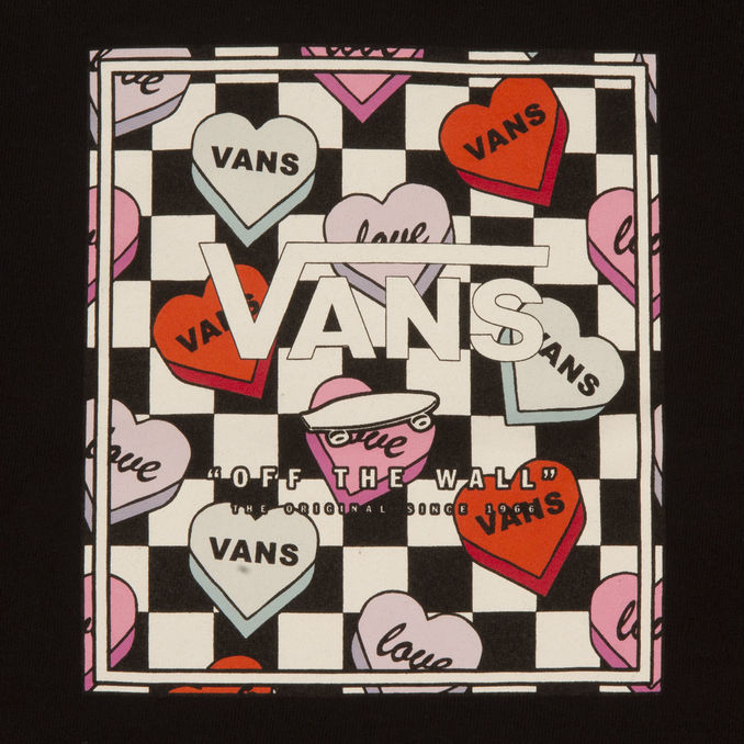 T-SHIRT BOX CANDY HEARTS Kid Black